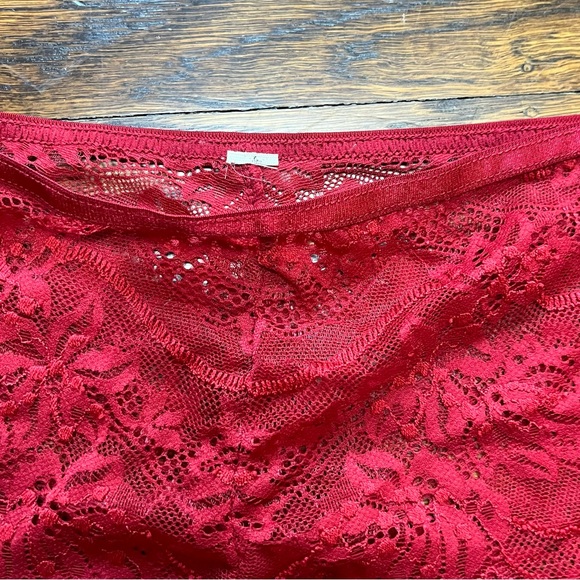 Free People Intimately Last Dance Lace Triangle Bralette & Boyshort Panties Set - Picture 3 of 5